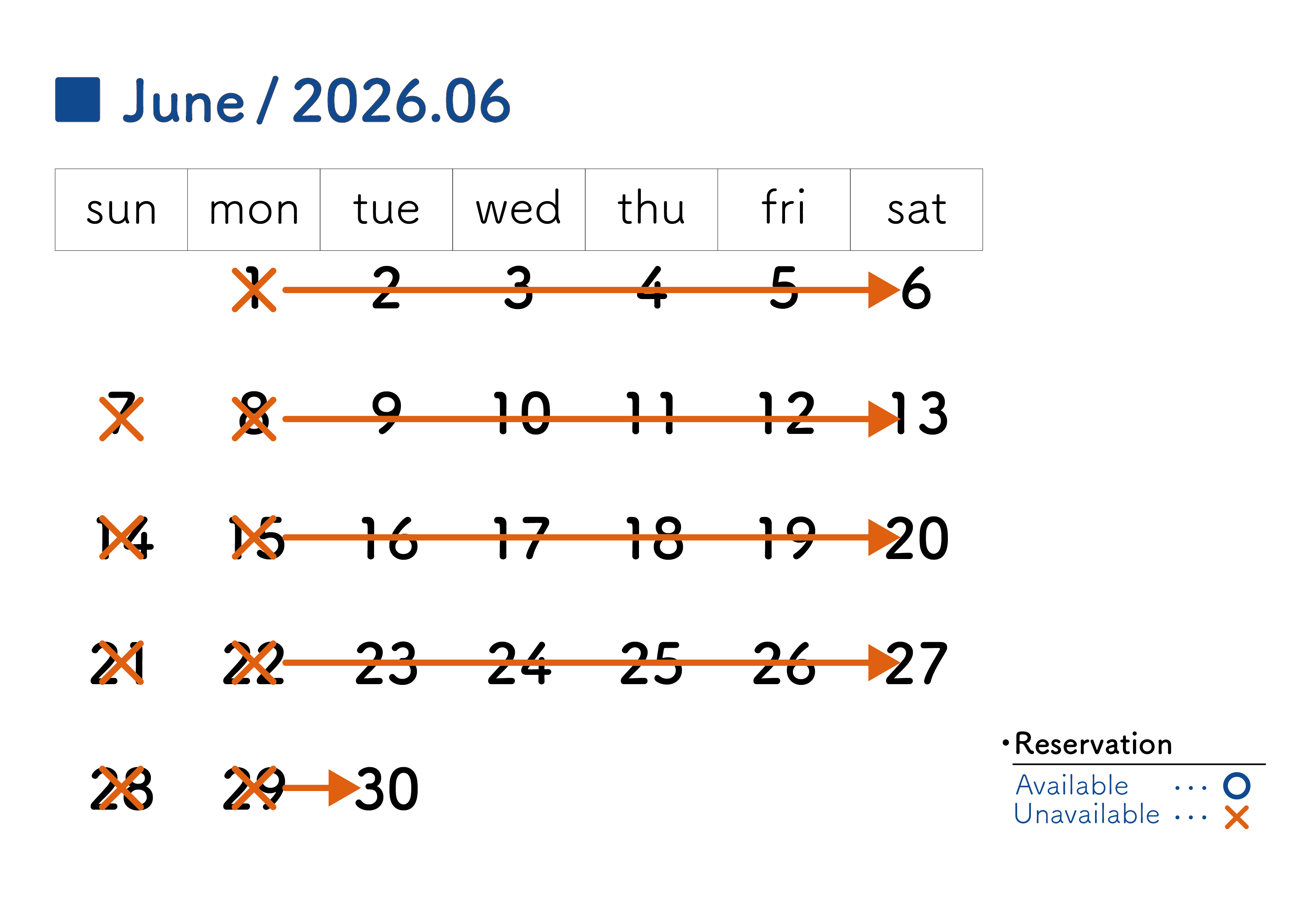 2026年6月スケジュール